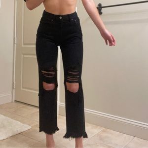 carmar black cropped jeans